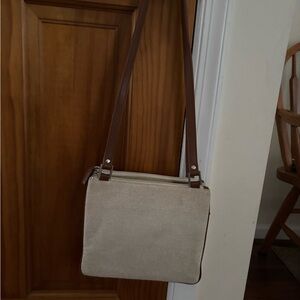 Mondani Cream and Brown Shoulder Bag